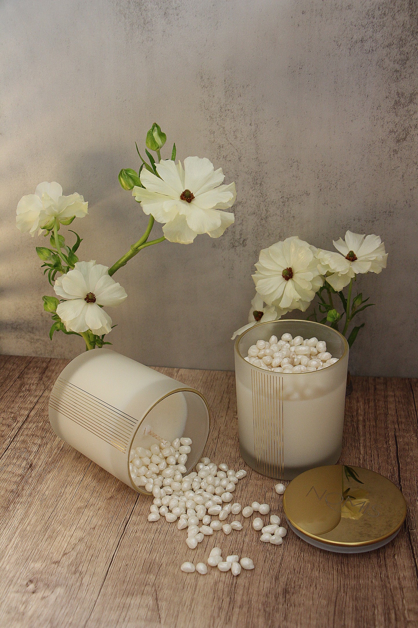 NOMIS 100% Organic and Unique Olive Wax Luxury Candle | Pearl Scented Candle | Inspired by: Amouage Guidance | Saffron Olibanum