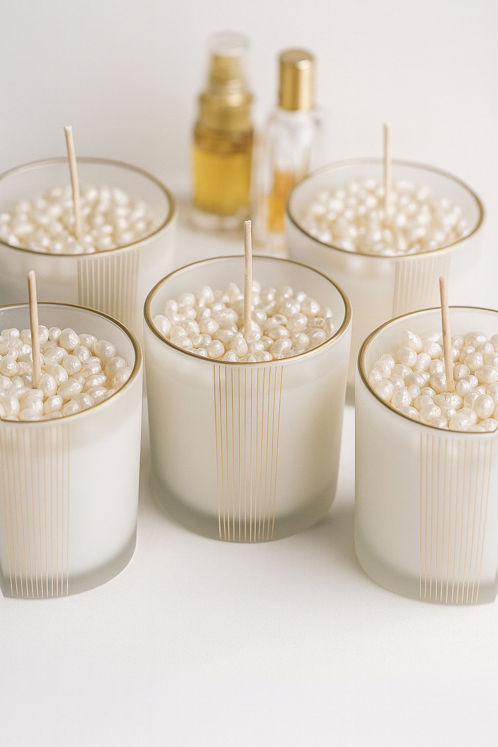 NOMIS 100% Organic and Unique Olive Wax Luxury Candle | Pearl Scented Candle | Inspired by: Amouage Guidance | Saffron Olibanum