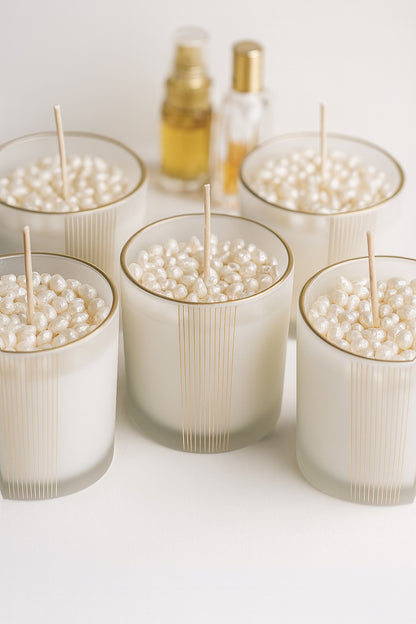 NOMIS 100% Organic and Unique Olive Wax Luxury Candle | Pearl Scented Candle | Inspired by: Amouage Guidance | Saffron Olibanum