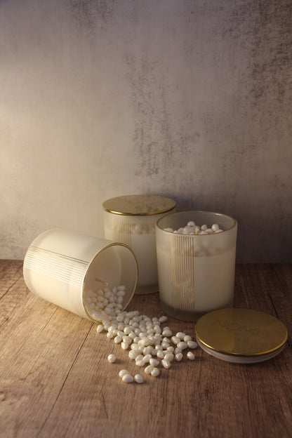 NOMIS 100% Organic and Unique Olive Wax Luxury Candle | Pearl Scented Candle | Inspired by: Amouage Guidance | Saffron Olibanum